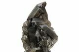 Smoky Quartz Crystal Cluster on Metal Stand - Brazil #255386-2